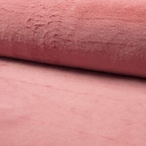 LUXURY Short Plush Super Soft Faux Fur Fabric Material - ROSE PINK