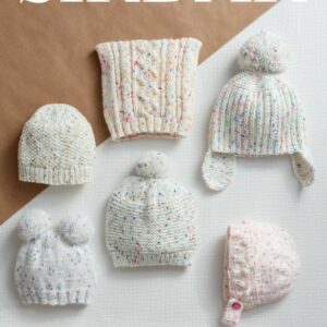 Sirdar Knitting Pattern - Supersoft Aran Rainbow Drops, Hats 5181