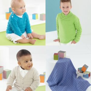 Sirdar Knitting Pattern - Snuggly DK, Boys Sweater Cardigan Blanket 4880