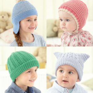 Sirdar Knitting Pattern - Snuggly DK, Hats 4818