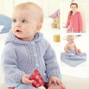 Sirdar Knitting Pattern - Snuggly DK, Baby Girls and Girls Jacket Blanket 4816