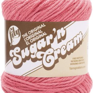 Lily Sugar 'n Cream Aran Knitting Wool Yarn 70.9g - 1136 Pretty In Pink