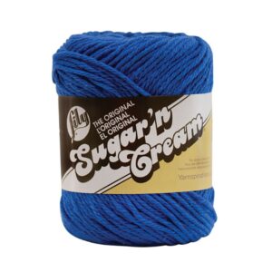 Lily Sugar 'n Cream Aran Knitting Wool Yarn 70.9g - 1131 Dazzle Blue