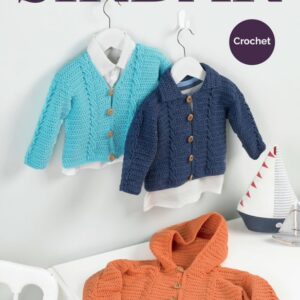 Sirdar Crochet Pattern - Snuggly DK, Boys's Cardigan 5204