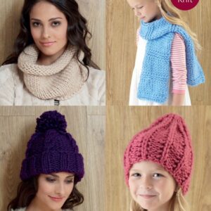 Sirdar Knitting Pattern - Hayfield Bonus Super Chunky, Hats 7725