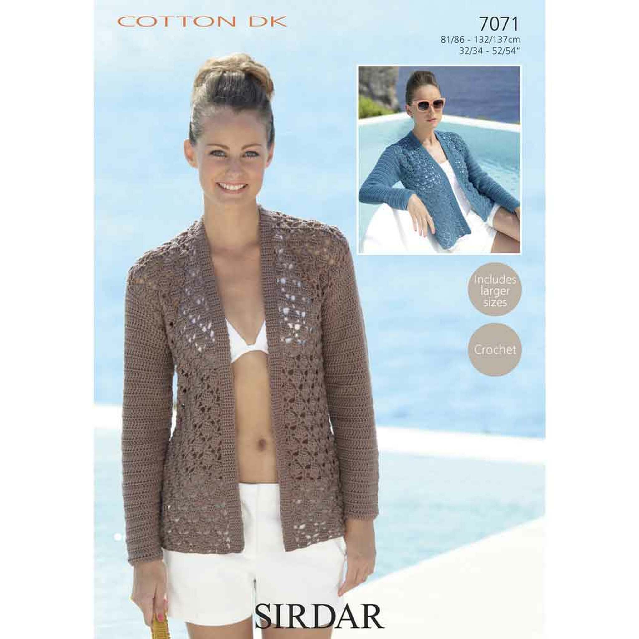 Sirdar Crochet Pattern Sirdar Cotton DK, Jackets 7071 CRS Fur