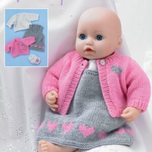 Sirdar Knitting Pattern - Hayfield Bonus DK, Dolls Outfit 2485