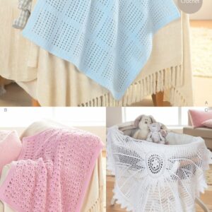 Sirdar Crochet Pattern - Snuggly DK, Blankets and Shawl 1299