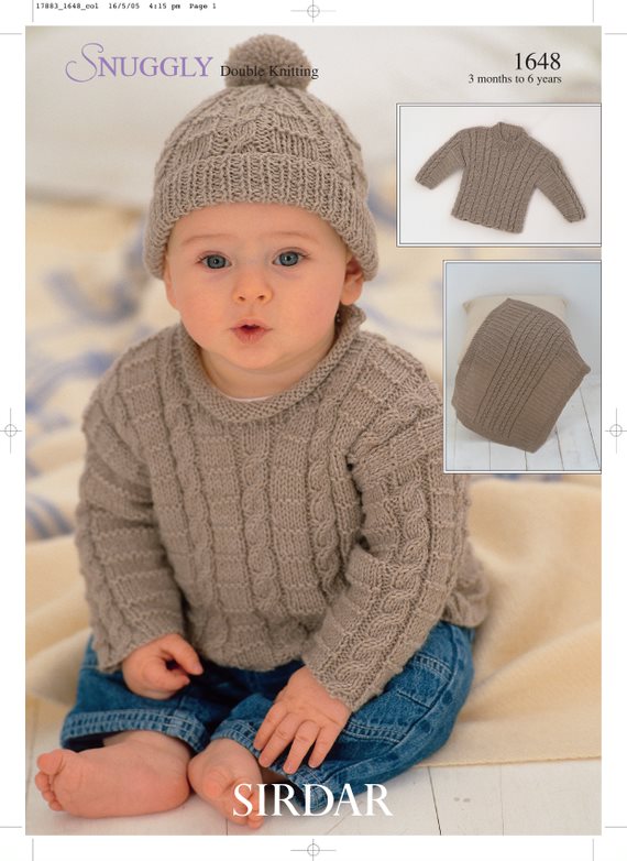 Double Knit Baby Sweater Patterns Sirdar Babies Star Sweater