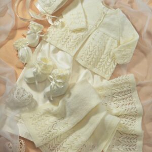 Sirdar Knitting Pattern - Snuggly 4 Ply, Lacy Matinee Set 1662