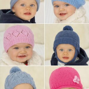 Sirdar Knitting Pattern - Snuggly DK, Hats 1711