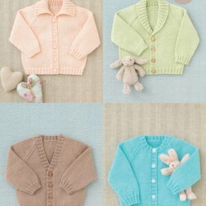 Sirdar Knitting Pattern - Snuggly 4 Ply, Baby's Raglan Cardigans 4512