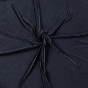 Luxury Stretchy SOFT Velvet Velour Fabric Material - NAVY