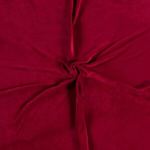Luxury Stretchy SOFT Velvet Velour Fabric Material - DARK RED