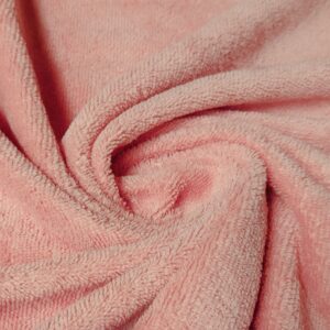 Bamboo Terry Towelling Fabric Material ROSE