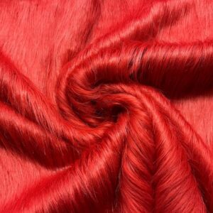 Super Luxury Faux Fur Fabric Material - EXTRA LONG RED HAZE