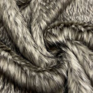 Super Luxury Faux Fur Fabric Material - BOLOGNA SILVER