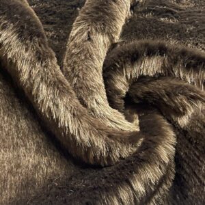 Super Luxury Faux Fur Fabric Material - SUPER SOFT BROWN