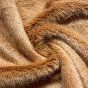 Super Luxury Faux Fur Fabric Material - SWISS CAMEL