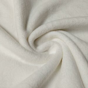 Jersey Fine Sherpa Fleece Fur Fabric Material ECRU