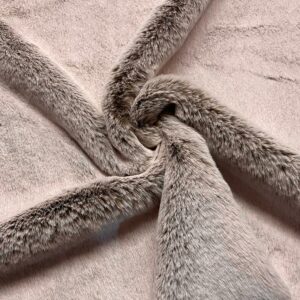 Super Luxury Faux Fur Fabric Material - LT BROWN FROST