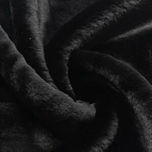 Super Luxury Faux Fur Fabric Material - BLACK