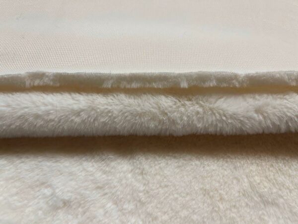 Crs Fur Fabrics Luxury Short Plush Faux Fur – Ecru/Ivory – 150cm Wide – Super Soft