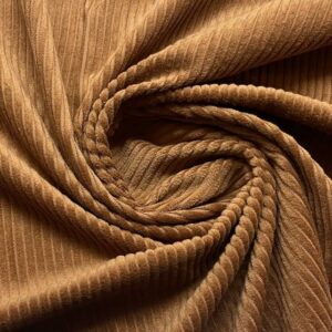 WASHED Jumbo Cord 4.5 Wale Cotton Velvet Fabric Material GINGER