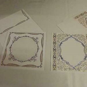 Embossing Cards with Envelopes , Gold and Silver Pack ' E '