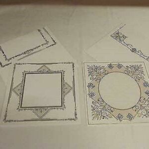 Embossing Cards with Envelopes , Gold and Silver Pack ' F '