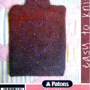 Patons Easy To Knit Hot Water Bottle Knitting Wool / Yarn Kit Cover 06214