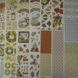 MARY RAHDER Decoupage Christmas XMAS A4 Paper / Sheets x16 150100