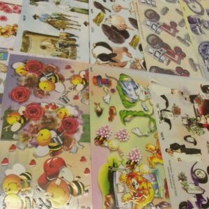 TBZ 500 Assorted A4 3D Embossed Decoupage Sheets