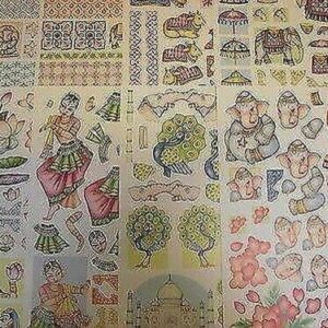 MARY RAHDER Decoupage INDIA RANGE A4 Paper / Sheets x16 128411