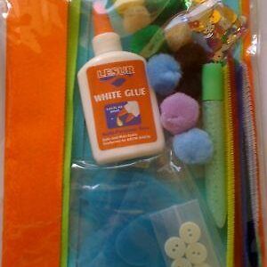 Kiddies Craft Kit Felt / Sequins / Glue / Pipe Cleaners