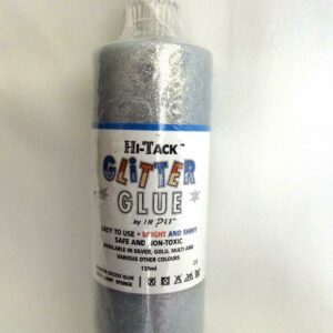 Impex Hi -Tack Bright Shiny Glitter Glue 120ml  Silver
