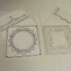 Embossing Cards with Envelopes , Gold and Silver Pack ' D '