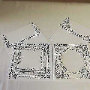 Embossing Cards with Envelopes , Gold and Silver Pack ' B '