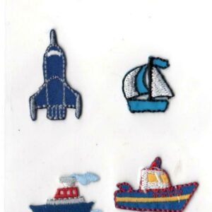 IMPEX TRIMITS - Self Adhesive Embroidered Embellishments TP0007 Boys Toys Blue