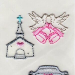 IMPEX TRIMIT Self Adhesive Embroidered Embellishment TP0016 Get me to the church