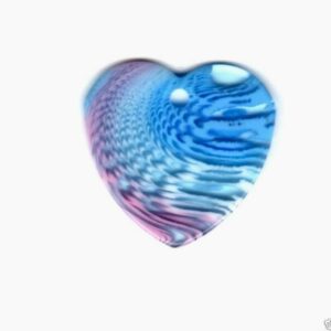 IMPEX TRIMITS JEWELLERY - ICE BLUE MEDIUM HEART RT15