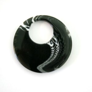 IMPEX TRIMITS JEWELLERY - BLACK MEDIUM ROUND RT44