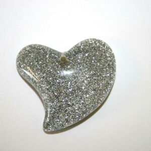 IMPEX TRIMITS JEWELLERY - SILVER GLITTER HEART RT65