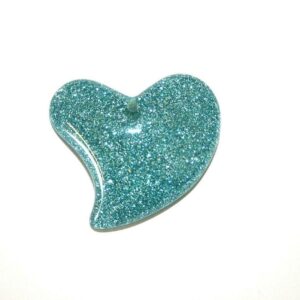IMPEX TRIMITS JEWELLERY - BLUE GLITTER HEART RT67