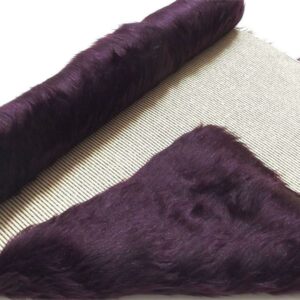 Luxury Soft Faux Fur Fabric Rug - AUBERGINE