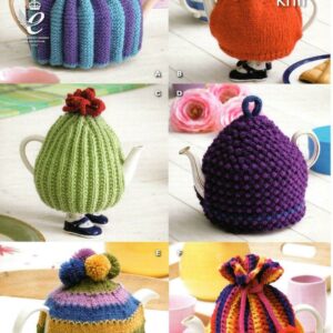 DIS King Cole Knitting Pattern DK Yarn - TEA COSIES , SIX DESIGNS 9014