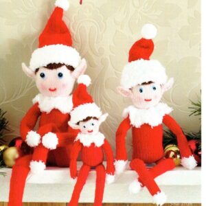 Sirdar Knitting Pattern - Hayfield Bonus DK , Christmas Elves Knitted Toys - 2475