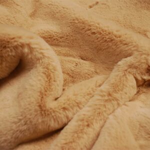 Super Luxury Faux Fur Fabric Material - PLUSH SUPER SOFT BEIGE