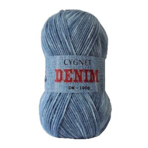 Cygnet DENIM DK Double Knitting Yarn Wool 100g - 501 Washed Denim