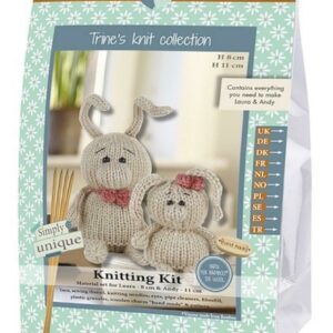 Go Handmade Knitting Kit LAURA AND ANDY RABBITS